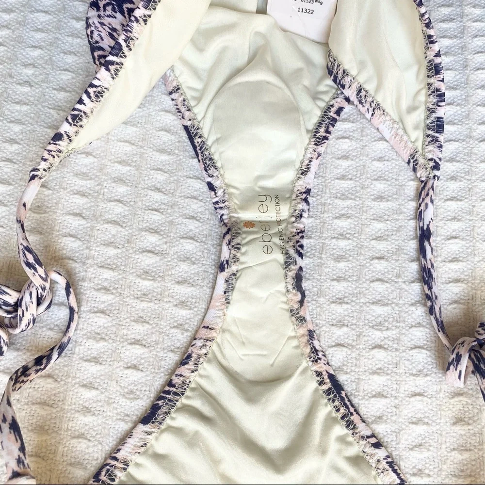 Eberjey Rumba Eva Printed bottom pink blue Large NWT